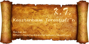 Kesztenbaum Terestyén névjegykártya